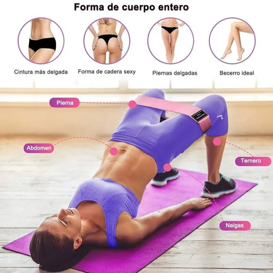 Set de 3 Bandas Elásticas de Fitness en casa