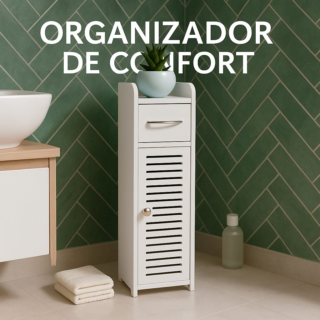Organizador de baño para confort color blanco