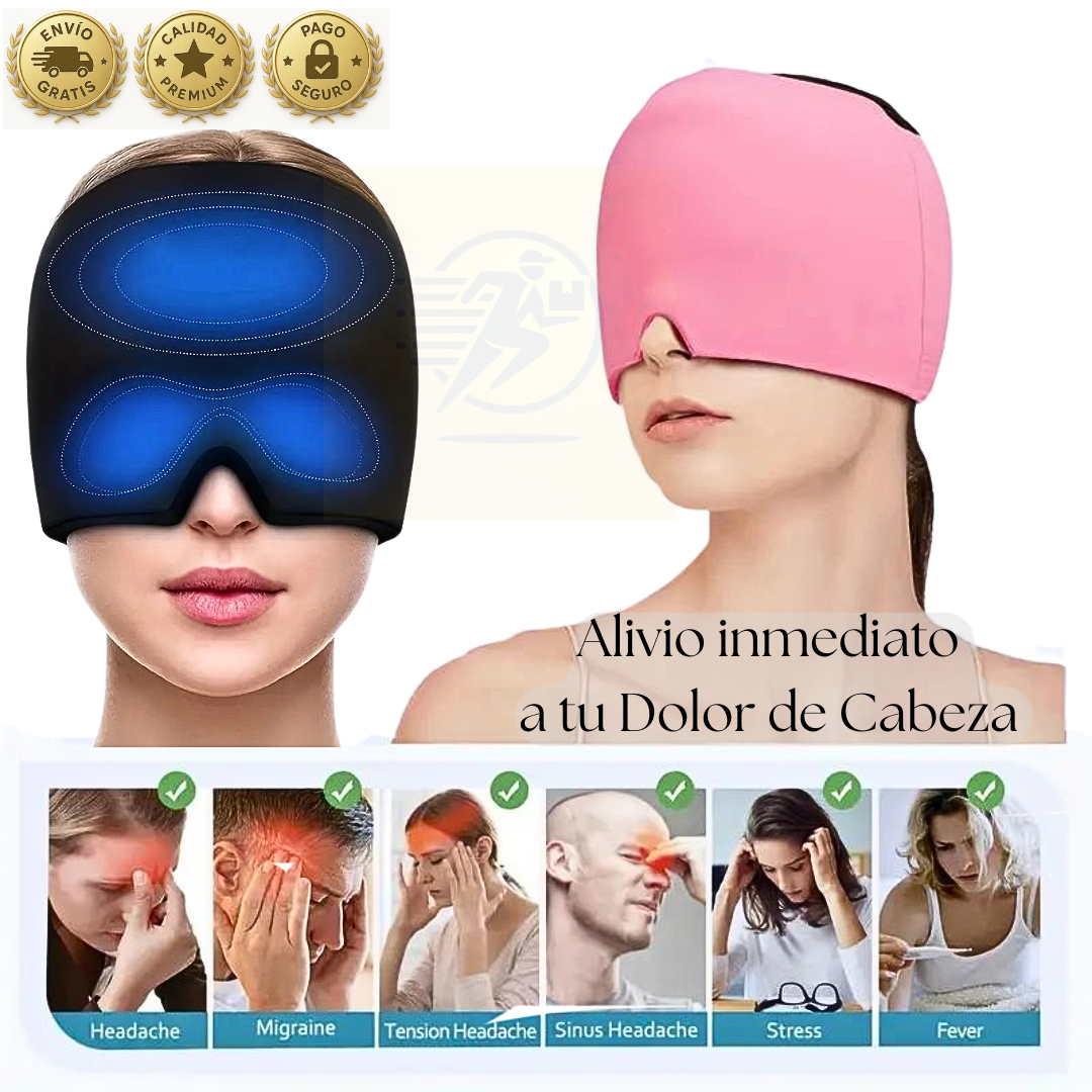GORRO TERAPÉUTICO PARA ALIVIO DEL DOLOR DE CABEZA Y OJOS