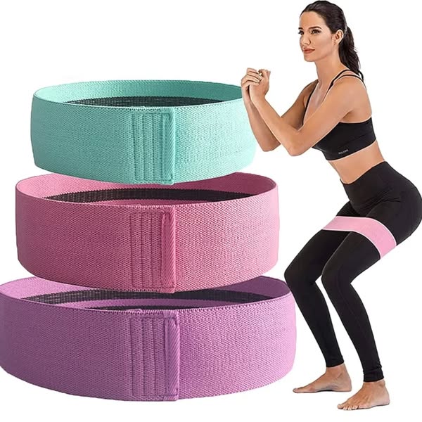 Set de 3 Bandas Elásticas de Fitness en casa