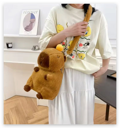 Mochila Peluche Felpa Kawaii Capibara